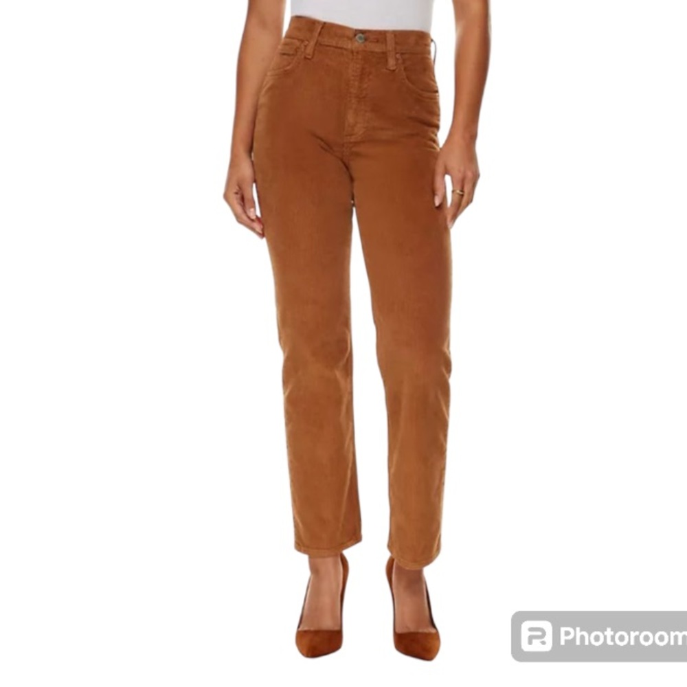 NWOT Denim Forum The Arlo High School Straight 28L Corduroy Pant Size 26